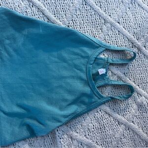 Teal Ribbed Tank Top